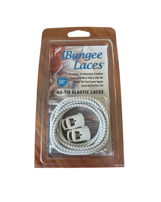 CORDONES SPEED LACE IBUNGEE LACES 38" BLANCOS CON LINEAS NEGRAS