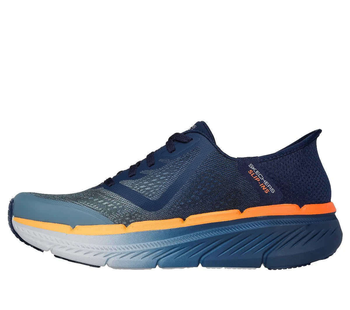 ZAPATILLA SKECHERS MENS RUN MAX CUSHIONING PREMIERE 2.0  NAVY/ORANGE
