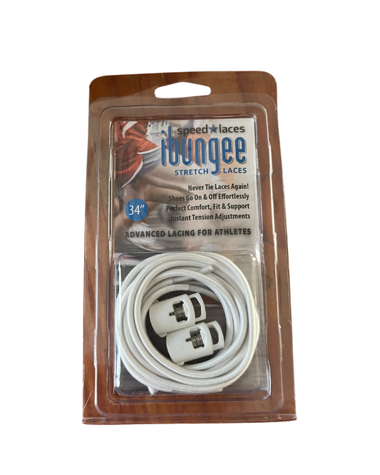 CORDONES SPEED LACES IBUNGEE STRECH LACES 34 " BLANCOS